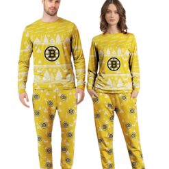 Boston Bruins Christmas Pattern Family Matching Pajamas Sets Best Gift For Christmas image Boston Bruins Christmas Pattern Family Matching Pajamas Sets Best Gift For Christmas Product Photo 3