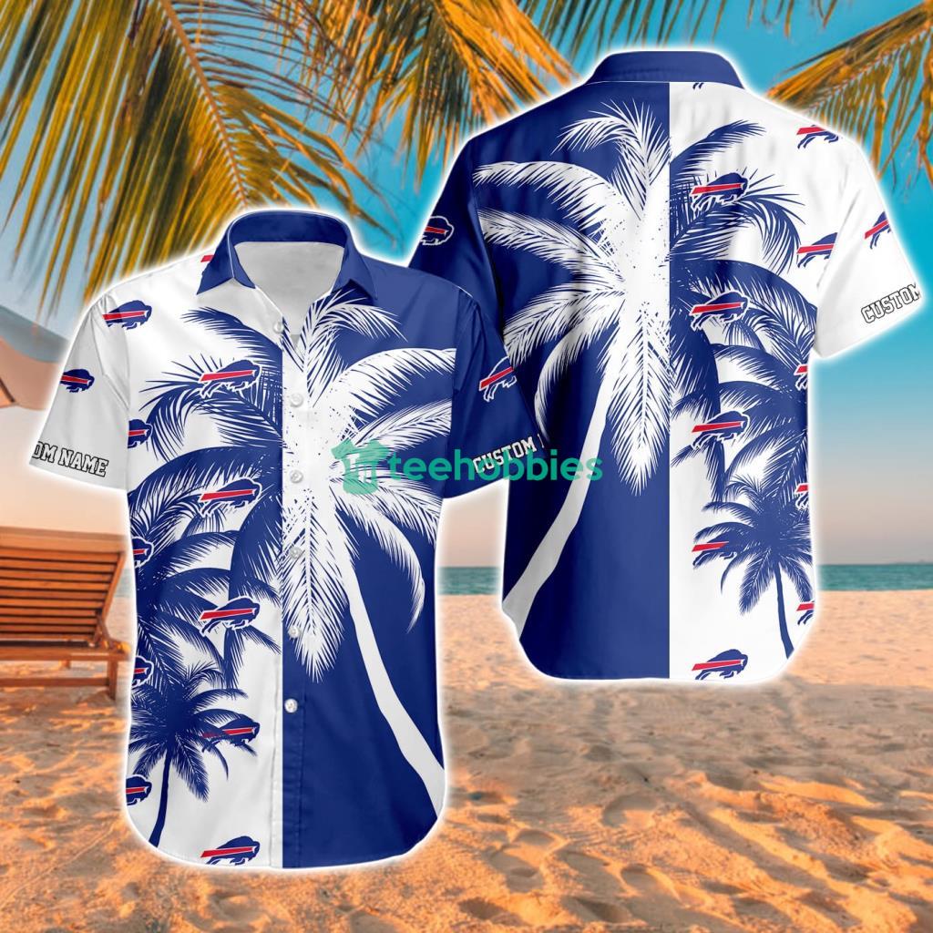 Buffalo Bills Nfl Aloha Tropical Hawaiian Shirt For Fans Custom Name image Buffalo Bills Nfl Aloha Tropical Hawaiian Shirt For Fans Custom Name Product Photo 1