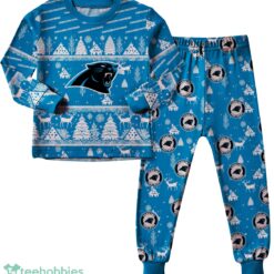 Carolina Panthers Christmas Pattern Family Matching Pajamas Sets Best Gift For Christmas image Carolina Panthers Christmas Pattern Family Matching Pajamas Sets Best Gift For Christmas Product Photo 3