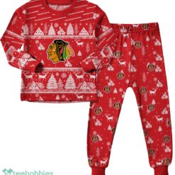 Chicago Blackhawks Christmas Pattern Family Matching Pajamas Sets Best Gift For Christmas image Chicago Blackhawks Christmas Pattern Family Matching Pajamas Sets Best Gift For Christmas Product Photo 2