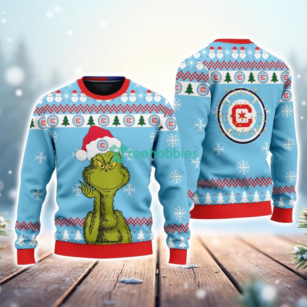 Chicago Fire The Grinch Funny Merry Christmas Uglly Sweater 3D New Trend Chicago Fire The Grinch Funny Merry Christmas Uglly Sweater 3D New Trend Product Photo 1