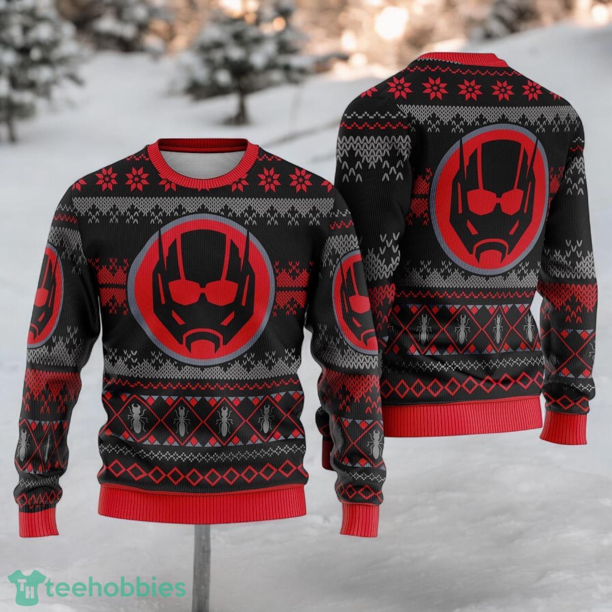 Christmas Ant man Superhero Comics Ugly Sweater Superhero Movie Antman Christmas 3D Ugly Sweater For Men And Women image Christmas Ant-man Superhero Comics Ugly Sweater Superhero Movie Antman Christmas 3D Ugly Sweater For Men And Women Product Photo 1