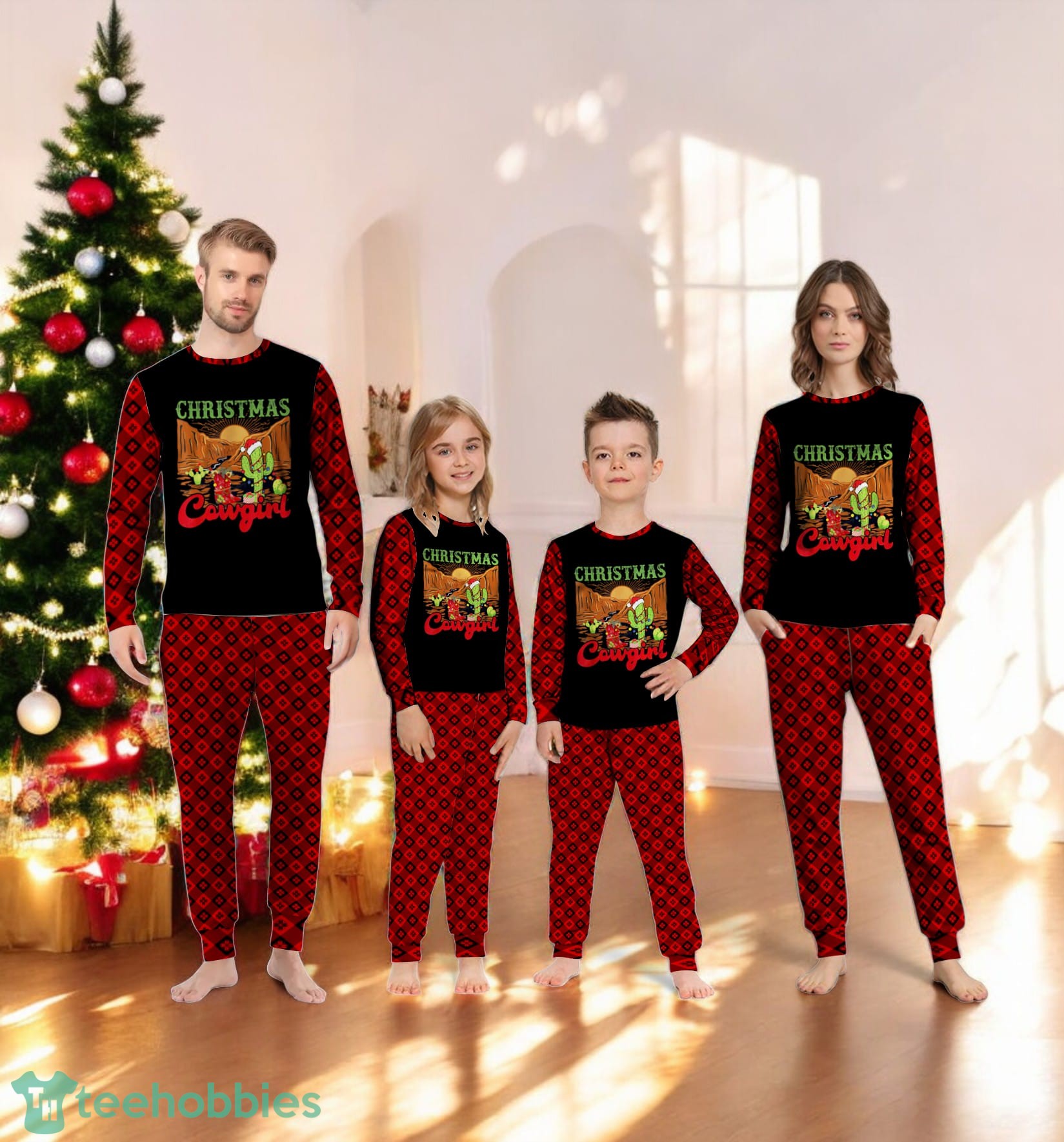 Christmas Cowgirl Cowboy Christmas Family Matching Pajama Set Christmas Cowgirl Cowboy Christmas Family Matching Pajama Set Product Photo 4