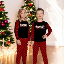 Christmas Friends Santa Rudolph Snowman Family Xmas Family Matching Pajama Set image Christmas Friends Santa Rudolph Snowman Family Xmas Family Matching Pajama Set Product Photo 2