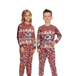 Colorado Avalanche Christmas Pattern Family Matching Pajamas Sets Best Gift For Christmas image Colorado Avalanche Christmas Pattern Family Matching Pajamas Sets Best Gift For Christmas Product Photo 2