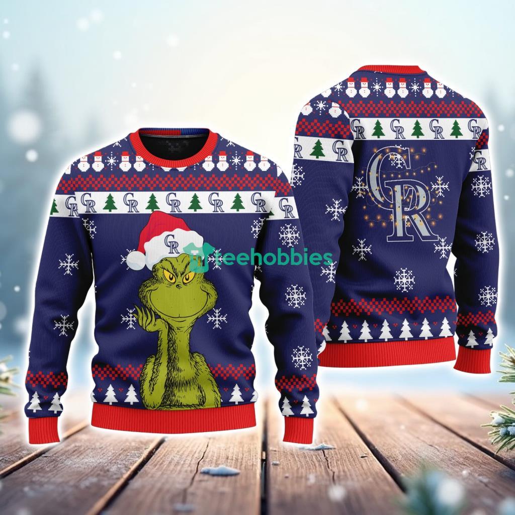 Colorado Rockies MLB The Grinch Funny Merry Christmas Ugly Sweater 3D New Trend image Colorado Rockies MLB The Grinch Funny Merry Christmas Ugly Sweater 3D New Trend Product Photo 1