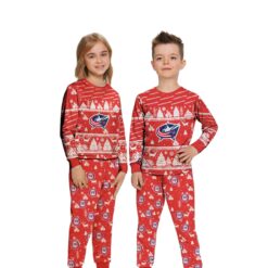 Columbus Blue Jackets Christmas Pattern Family Matching Pajamas Sets Best Gift For Christmas image Columbus Blue Jackets Christmas Pattern Family Matching Pajamas Sets Best Gift For Christmas Product Photo 2