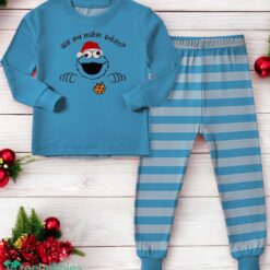Cookie Monster Are You Makin Cookies Christmas Couples Family Mathching Pajamas Set image Cookie Monster Are You Makin Cookies Christmas Couples Family Mathching Pajamas Set Product Photo 2
