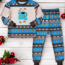 Cookie Monster Chief Christmas Couple Family Matching Pajamas Set image Cookie Monster Chief Christmas Couple Family Matching Pajamas Set Product Photo 3
