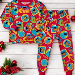 Cookie Monster Christmas Me Want Cookie Family Matching Pajama Se image Cookie Monster Christmas Me Want Cookie Family Matching Pajama Se Product Photo 3