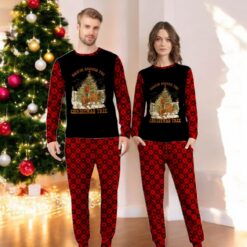 Cowboy Horsing Rocking Around Christmas Tree Family Matching Pajama Set image Cowboy Horsing Rocking Around Christmas Tree Family Matching Pajama Set Product Photo 4
