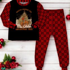 Cowboy Horsing Rocking Around Christmas Tree Family Matching Pajama Set image Cowboy Horsing Rocking Around Christmas Tree Family Matching Pajama Set Product Photo 3