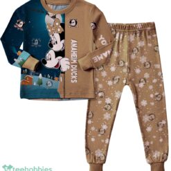 Custom Name Anaheim Ducks Cartoon Mouse Couple Christmas Matching Pajamas Set image Custom Name Anaheim Ducks Cartoon Mouse Couple Christmas Matching Pajamas Set Product Photo 3