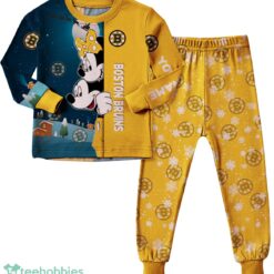 Custom Name Boston Bruins Cartoon Mouse Couple Christmas Matching Pajamas Set image Custom Name Boston Bruins Cartoon Mouse Couple Christmas Matching Pajamas Set Product Photo 2