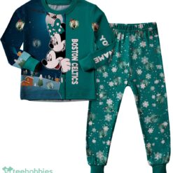 Custom Name Boston Celtics Cartoon Mouse Couple Christmas Matching Pajamas Set image Custom Name Boston Celtics Cartoon Mouse Couple Christmas Matching Pajamas Set Product Photo 3