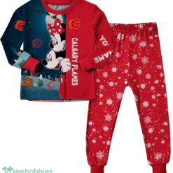Custom Name Calgary Flames Cartoon Mouse Couple Christmas Matching Pajamas Set image Custom Name Calgary Flames Cartoon Mouse Couple Christmas Matching Pajamas Set Product Photo 2