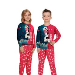 Custom Name Chicago Bulls Cartoon Mouse Couple Christmas Matching Pajamas Set image Custom Name Chicago Bulls Cartoon Mouse Couple Christmas Matching Pajamas Set Product Photo 2