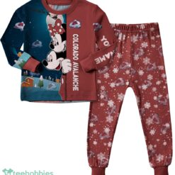 Custom Name Colorado Avalanche Cartoon Mouse Couple Christmas Matching Pajamas Set image Custom Name Colorado Avalanche Cartoon Mouse Couple Christmas Matching Pajamas Set Product Photo 4