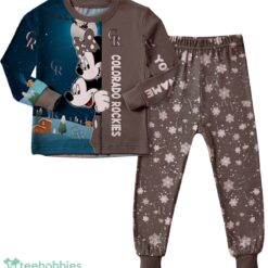 Custom Name Colorado Rockies Cartoon Mouse Couple Christmas Matching Pajamas Set image Custom Name Colorado Rockies Cartoon Mouse Couple Christmas Matching Pajamas Set Product Photo 2