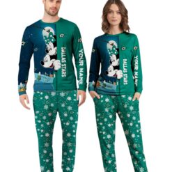 Custom Name Dallas Stars Cartoon Mouse Couple Christmas Matching Pajamas Set image Custom Name Dallas Stars Cartoon Mouse Couple Christmas Matching Pajamas Set Product Photo 3