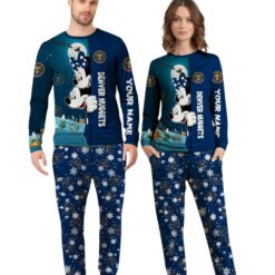 Custom Name Denver Nuggets Cartoon Mouse Couple Christmas Matching Pajamas Set image Custom Name Denver Nuggets Cartoon Mouse Couple Christmas Matching Pajamas Set Product Photo 3