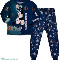 Custom Name Denver Nuggets Cartoon Mouse Couple Christmas Matching Pajamas Set image Custom Name Denver Nuggets Cartoon Mouse Couple Christmas Matching Pajamas Set Product Photo 2