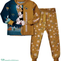 Custom Name Jacksonville Jaguars Cartoon Mouse Couple Christmas Matching Pajamas Set image Custom Name Jacksonville Jaguars Cartoon Mouse Couple Christmas Matching Pajamas Set Product Photo 3