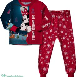 Custom Name Los Angeles Angels Cartoon Mouse Couple Christmas Matching Pajamas Set image Custom Name Los Angeles Angels Cartoon Mouse Couple Christmas Matching Pajamas Set Product Photo 2