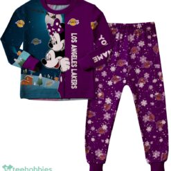 Custom Name Los Angeles Lakers Cartoon Mouse Couple Christmas Matching Pajamas Set image Custom Name Los Angeles Lakers Cartoon Mouse Couple Christmas Matching Pajamas Set Product Photo 3