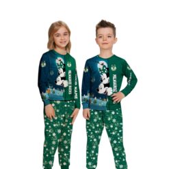 Custom Name Milwaukee Bucks Cartoon Mouse Couple Christmas Matching Pajamas Set image Custom Name Milwaukee Bucks Cartoon Mouse Couple Christmas Matching Pajamas Set Product Photo 3