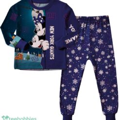 Custom Name New York Giants Cartoon Mouse Couple Christmas Matching Pajamas Set image Custom Name New York Giants Cartoon Mouse Couple Christmas Matching Pajamas Set Product Photo 2