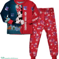 Custom Name New York Rangers Cartoon Mouse Couple Christmas Matching Pajamas Set image Custom Name New York Rangers Cartoon Mouse Couple Christmas Matching Pajamas Set Product Photo 3