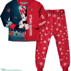Custom Name Ottawa Senators Cartoon Mouse Couple Christmas Matching Pajamas Set image Custom Name Ottawa Senators Cartoon Mouse Couple Christmas Matching Pajamas Set Product Photo 3