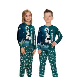 Custom Name Philadelphia Eagles Cartoon Mouse Couple Christmas Matching Pajamas Set image Custom Name Philadelphia Eagles Cartoon Mouse Couple Christmas Matching Pajamas Set Product Photo 3