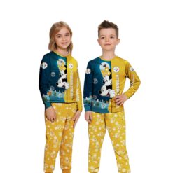 Custom Name Pittsburgh Steelers Cartoon Mouse Couple Christmas Matching Pajamas Set image Custom Name Pittsburgh Steelers Cartoon Mouse Couple Christmas Matching Pajamas Set Product Photo 2