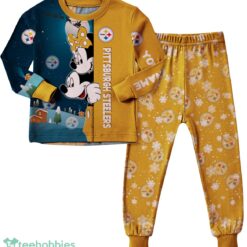 Custom Name Pittsburgh Steelers Cartoon Mouse Couple Christmas Matching Pajamas Set image Custom Name Pittsburgh Steelers Cartoon Mouse Couple Christmas Matching Pajamas Set Product Photo 3
