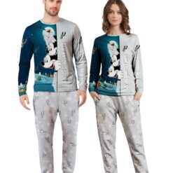 Custom Name San Antonio Spurs Cartoon Mouse Couple Christmas Matching Pajamas Set image Custom Name San Antonio Spurs Cartoon Mouse Couple Christmas Matching Pajamas Set Product Photo 3