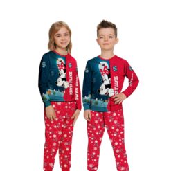 Custom Name Seattle Kraken Cartoon Mouse Couple Christmas Matching Pajamas Set image Custom Name Seattle Kraken Cartoon Mouse Couple Christmas Matching Pajamas Set Product Photo 4