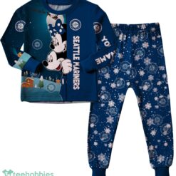 Custom Name Seattle Mariners Cartoon Mouse Couple Christmas Matching Pajamas Set image Custom Name Seattle Mariners Cartoon Mouse Couple Christmas Matching Pajamas Set Product Photo 2
