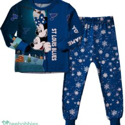 Custom Name St Louis Blues Cartoon Mouse Couple Christmas Matching Pajamas Set image Custom Name St Louis Blues Cartoon Mouse Couple Christmas Matching Pajamas Set Product Photo 2