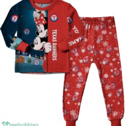 Custom Name Texas Rangers Cartoon Mouse Couple Christmas Matching Pajamas Set image Custom Name Texas Rangers Cartoon Mouse Couple Christmas Matching Pajamas Set Product Photo 3