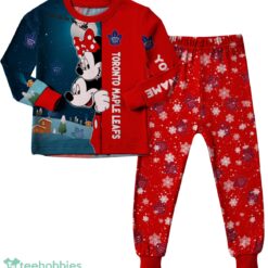 Custom Name Toronto Maple Leafs Cartoon Mouse Couple Christmas Matching Pajamas Set image Custom Name Toronto Maple Leafs Cartoon Mouse Couple Christmas Matching Pajamas Set Product Photo 3