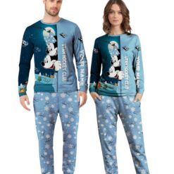 Custom Name Utah Hockey Club Cartoon Mouse Couple Christmas Matching Pajamas Set image Custom Name Utah Hockey Club Cartoon Mouse Couple Christmas Matching Pajamas Set Product Photo 2