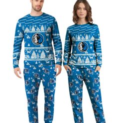 Dallas Mavericks Christmas Pattern Family Matching Pajamas Sets Best Gift For Christmas image Dallas Mavericks Christmas Pattern Family Matching Pajamas Sets Best Gift For Christmas Product Photo 2