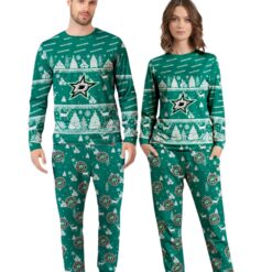 Dallas Stars Christmas Pattern Family Matching Pajamas Sets Best Gift For Christmas image Dallas Stars Christmas Pattern Family Matching Pajamas Sets Best Gift For Christmas Product Photo 2