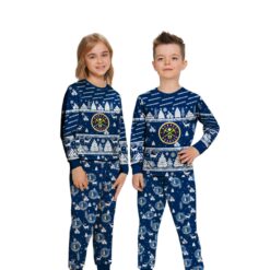 Denver Nuggets Christmas Pattern Family Matching Pajamas Sets Best Gift For Christmas image Denver Nuggets Christmas Pattern Family Matching Pajamas Sets Best Gift For Christmas Product Photo 3