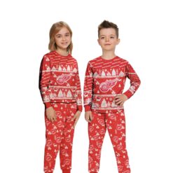 Detroit Red Wings Christmas Pattern Family Matching Pajamas Sets Best Gift For Christmas image Detroit Red Wings Christmas Pattern Family Matching Pajamas Sets Best Gift For Christmas Product Photo 2