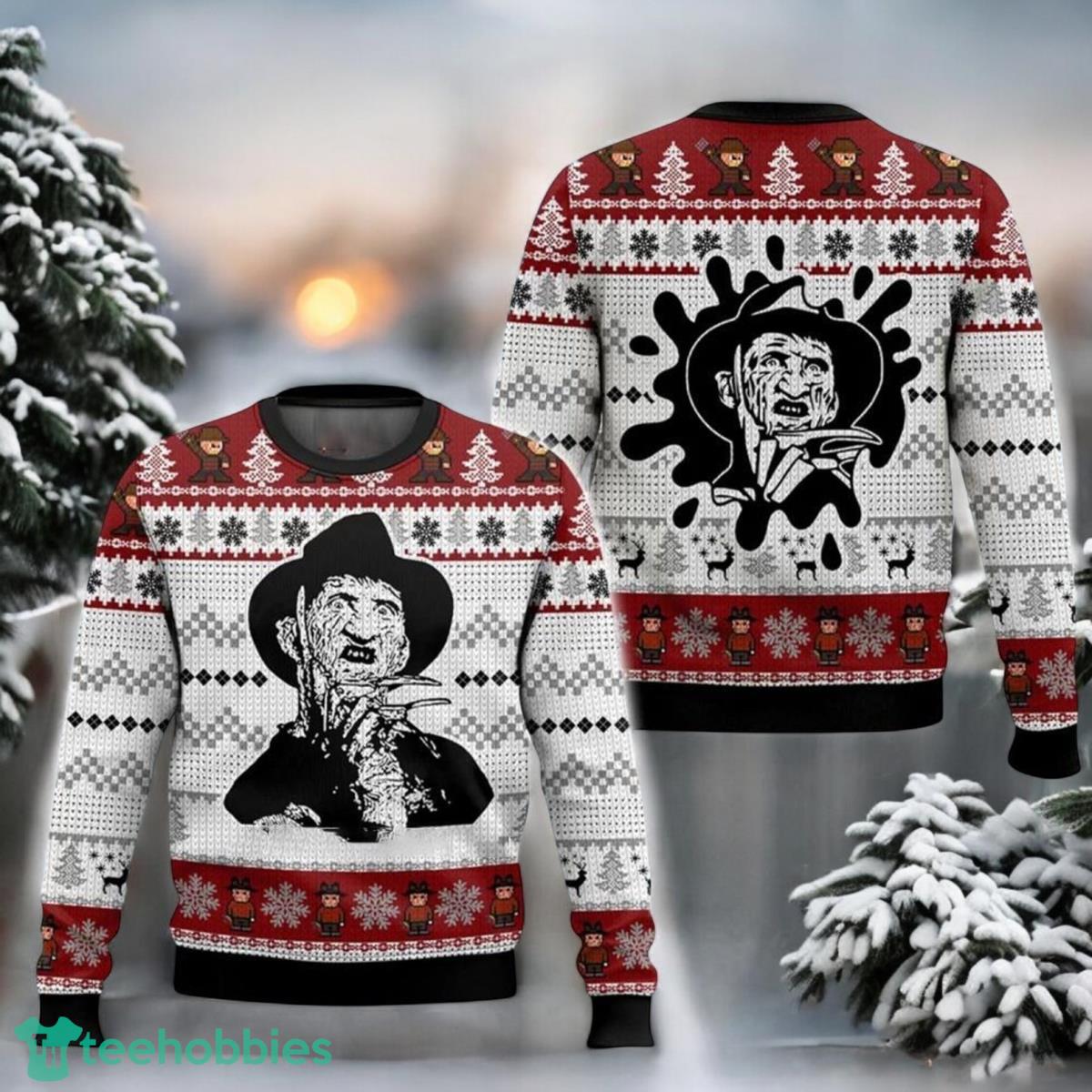 Freddy Krueger Ugly Sweater Horror Movie Christmas 3D Ugly Sweater For Men And Women Freddy Krueger Ugly Sweater Horror Movie Christmas 3D Ugly Sweater For Men And Women Product Photo 1