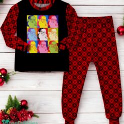Funny Pop Art Poster Style Santa Christmas Family Matching Pajama Set image Funny Pop Art Poster Style Santa Christmas Family Matching Pajama Set Product Photo 3