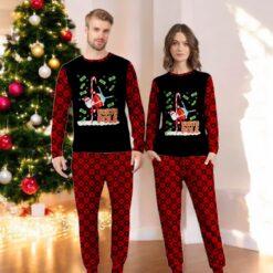Funny Santa North Pole Dancing Santa Claus Family Matching Pajama Set image Funny Santa North Pole Dancing Santa Claus Family Matching Pajama Set Product Photo 4